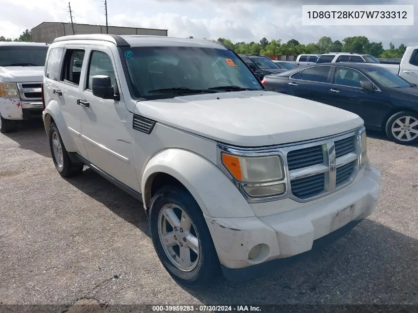 2007 Dodge Nitro Sxt VIN: 1D8GT28K07W733312 Lot: 39959283