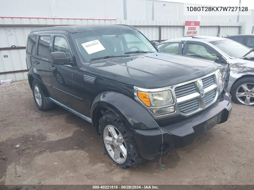 2007 Dodge Nitro Sxt VIN: 1D8GT28KX7W727128 Lot: 40221818