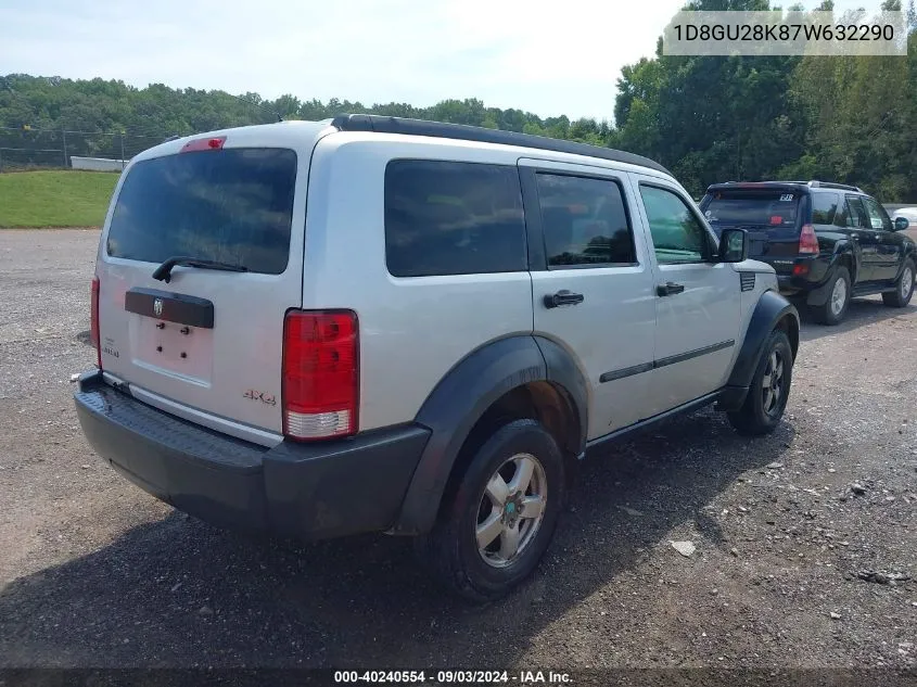 2007 Dodge Nitro Sxt VIN: 1D8GU28K87W632290 Lot: 40240554