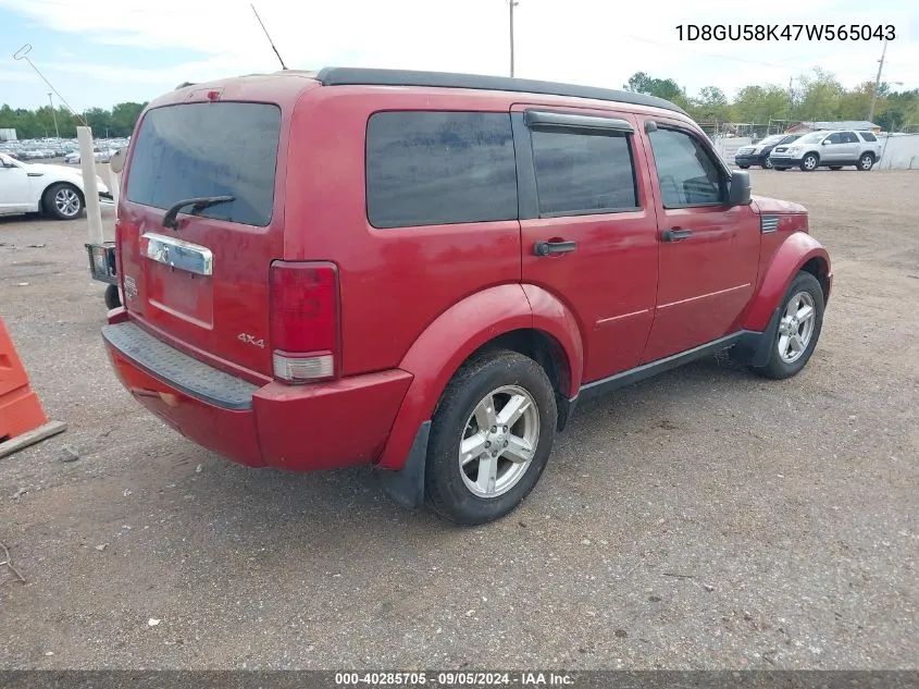 2007 Dodge Nitro Slt/Rt VIN: 1D8GU58K47W565043 Lot: 40285705