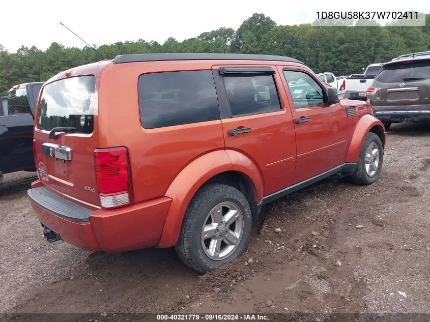 2007 Dodge Nitro Slt VIN: 1D8GU58K37W702411 Lot: 40321779