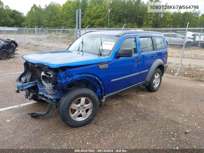 2007 Dodge Nitro Sxt VIN: 1D8GT28K67W564798 Lot: 40327543