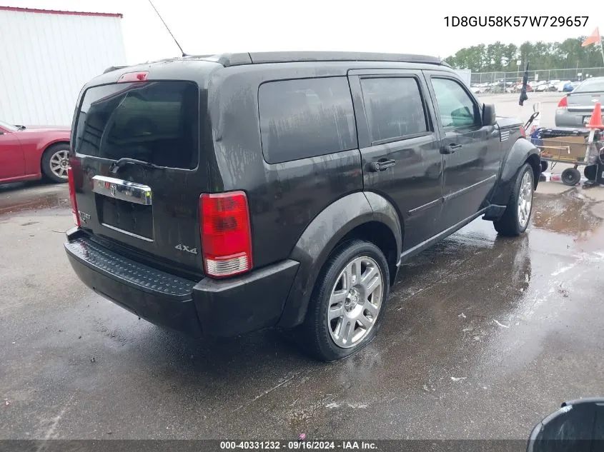 1D8GU58K57W729657 2007 Dodge Nitro Slt/Rt