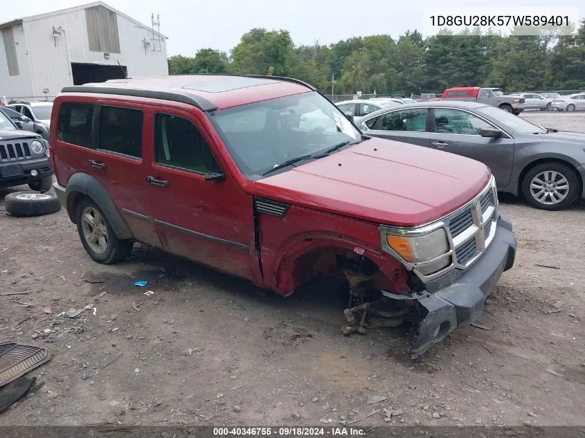 2007 Dodge Nitro Sxt VIN: 1D8GU28K57W589401 Lot: 40346755