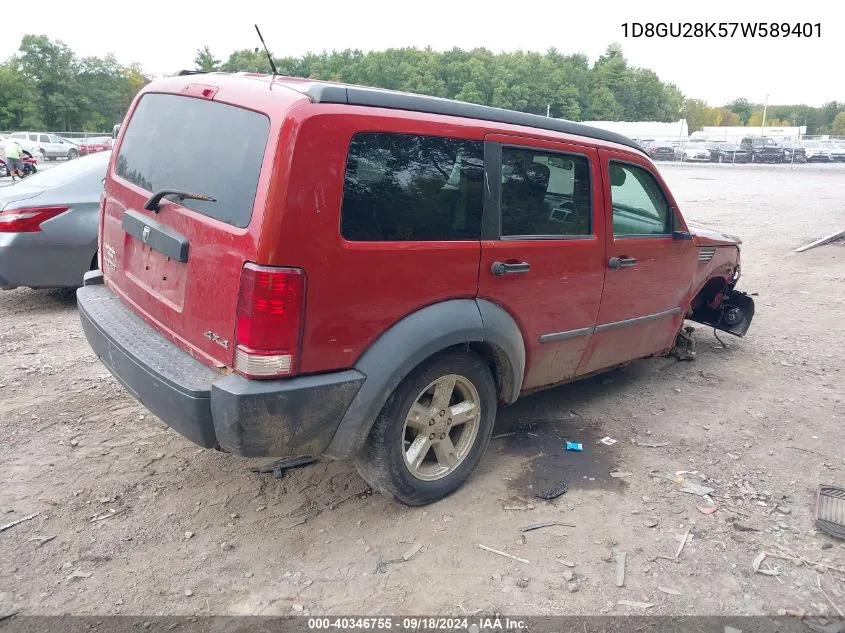 2007 Dodge Nitro Sxt VIN: 1D8GU28K57W589401 Lot: 40346755