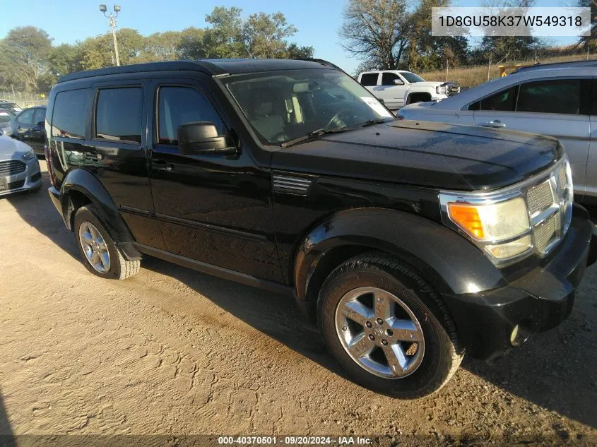 1D8GU58K37W549318 2007 Dodge Nitro Slt/Rt