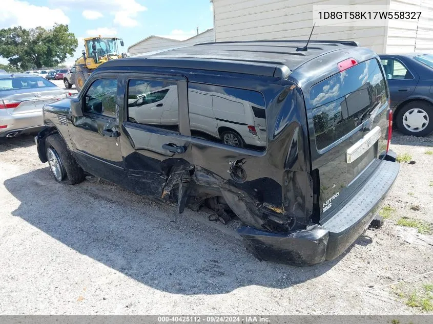 2007 Dodge Nitro Slt/Rt VIN: 1D8GT58K17W558327 Lot: 40425112