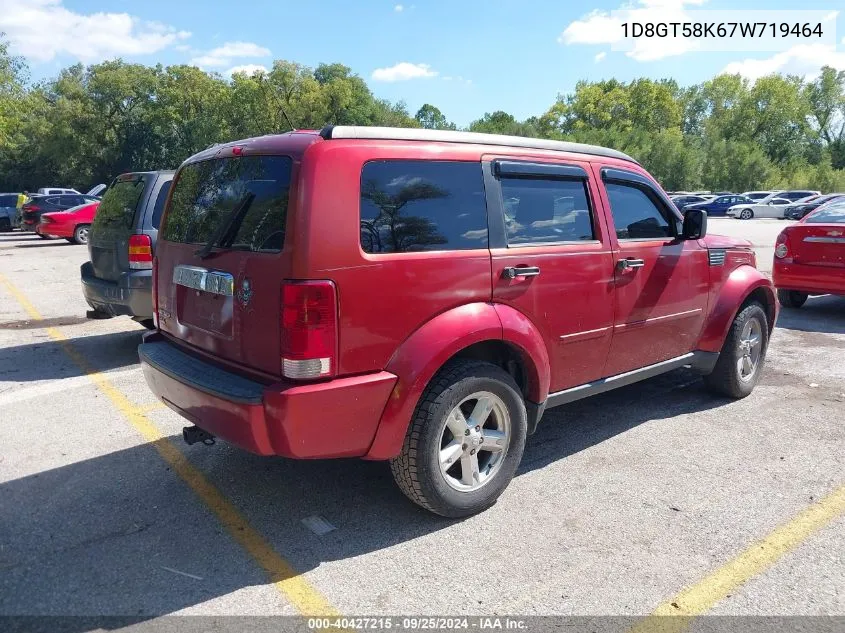 2007 Dodge Nitro Slt/Rt VIN: 1D8GT58K67W719464 Lot: 40427215