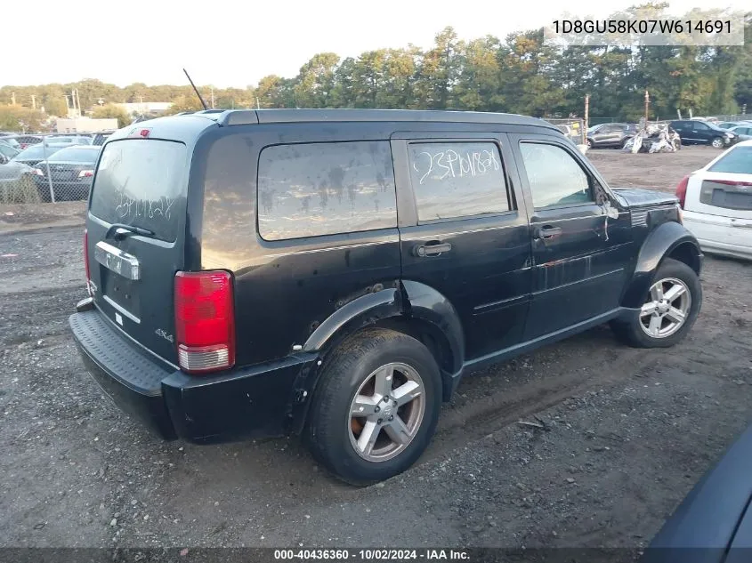 2007 Dodge Nitro Slt/Rt VIN: 1D8GU58K07W614691 Lot: 40436360