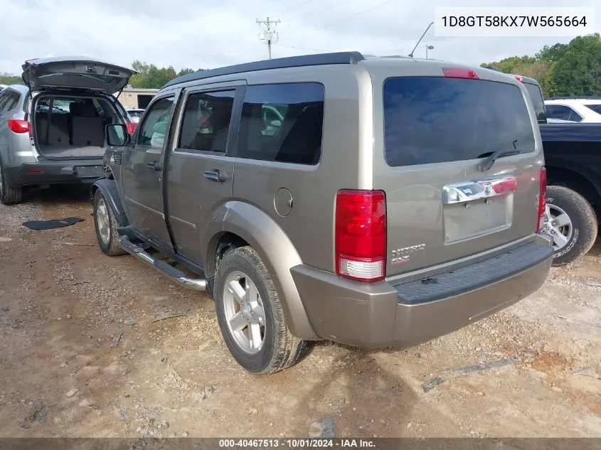 2007 Dodge Nitro Slt/Rt VIN: 1D8GT58KX7W565664 Lot: 40467513