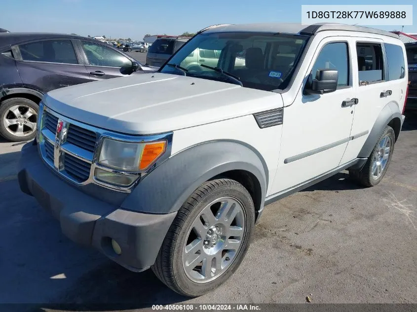 2007 Dodge Nitro Sxt VIN: 1D8GT28K77W689888 Lot: 40506108