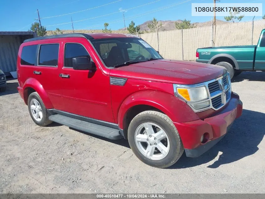 2007 Dodge Nitro Slt/Rt VIN: 1D8GU58K17W588800 Lot: 40510477