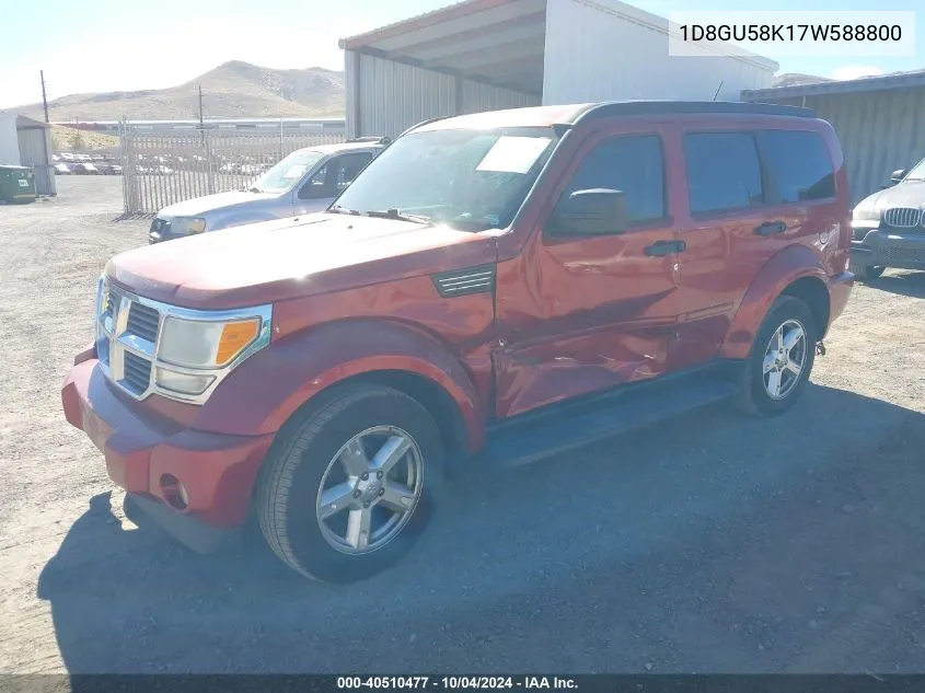 2007 Dodge Nitro Slt/Rt VIN: 1D8GU58K17W588800 Lot: 40510477