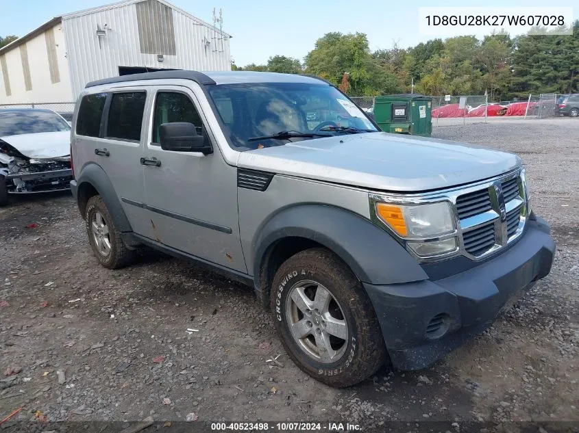 2007 Dodge Nitro Sxt VIN: 1D8GU28K27W607028 Lot: 40523498