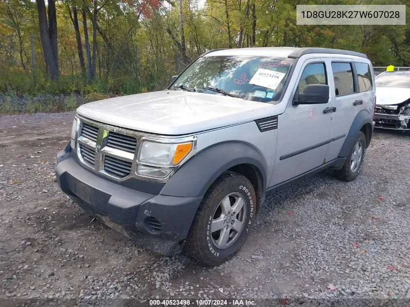 2007 Dodge Nitro Sxt VIN: 1D8GU28K27W607028 Lot: 40523498