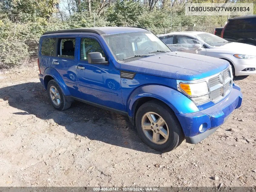 2007 Dodge Nitro Slt/Rt VIN: 1D8GU58K77W691834 Lot: 40639747