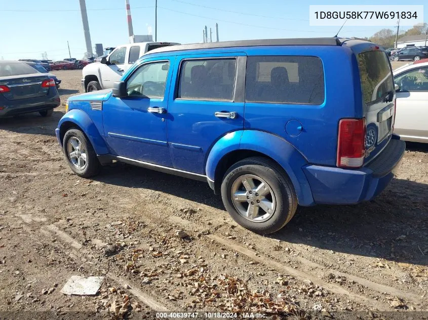 2007 Dodge Nitro Slt/Rt VIN: 1D8GU58K77W691834 Lot: 40639747