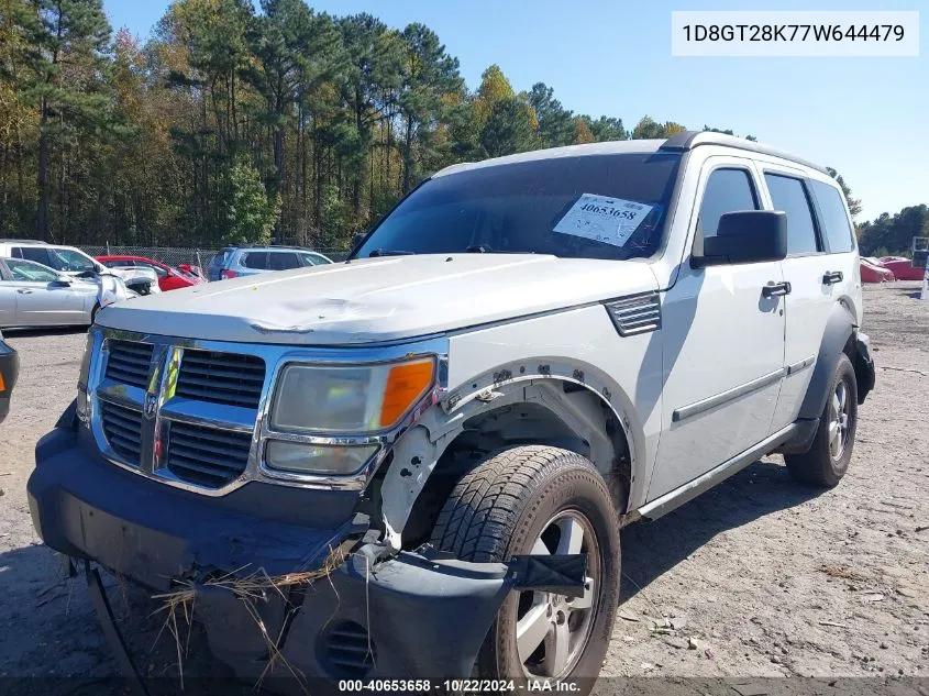 2007 Dodge Nitro Sxt VIN: 1D8GT28K77W644479 Lot: 40653658