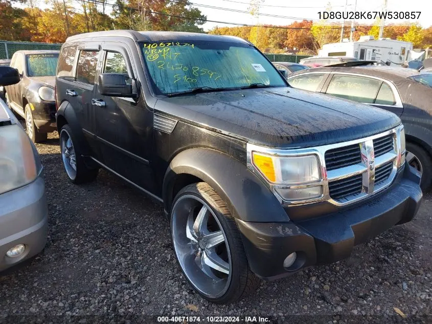 2007 Dodge Nitro Sxt VIN: 1D8GU28K67W530857 Lot: 40671874