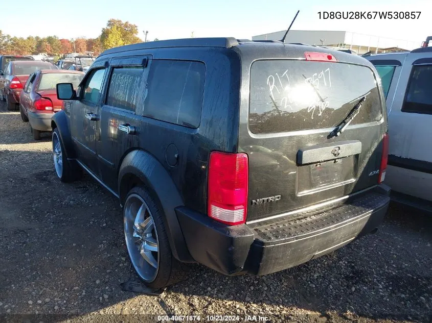 1D8GU28K67W530857 2007 Dodge Nitro Sxt