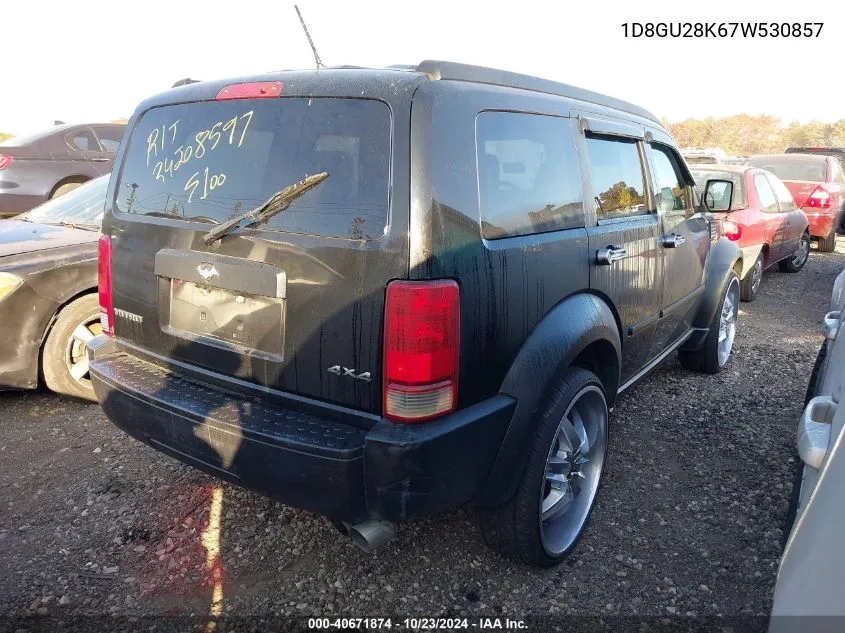 2007 Dodge Nitro Sxt VIN: 1D8GU28K67W530857 Lot: 40671874