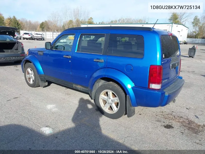 2007 Dodge Nitro Sxt VIN: 1D8GU28KX7W725134 Lot: 40701865