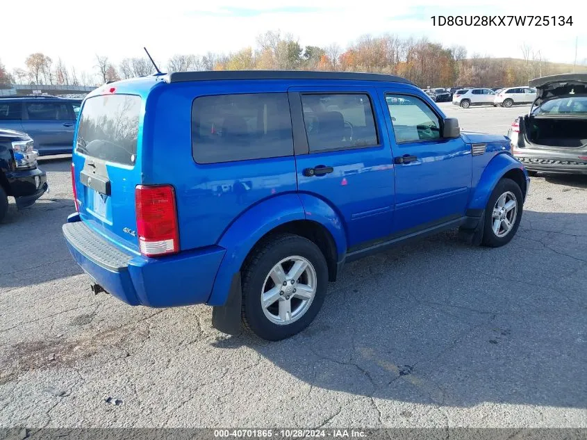 2007 Dodge Nitro Sxt VIN: 1D8GU28KX7W725134 Lot: 40701865