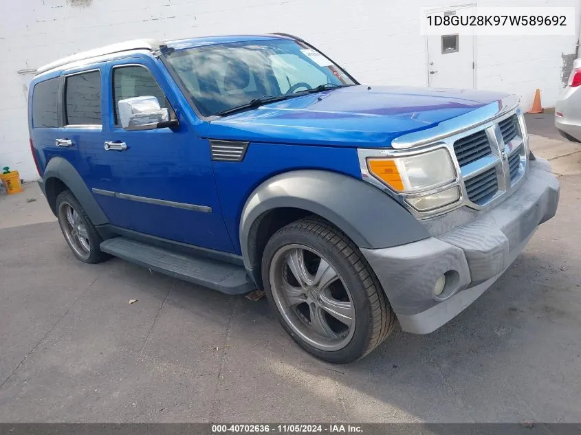 2007 Dodge Nitro Sxt VIN: 1D8GU28K97W589692 Lot: 40702636