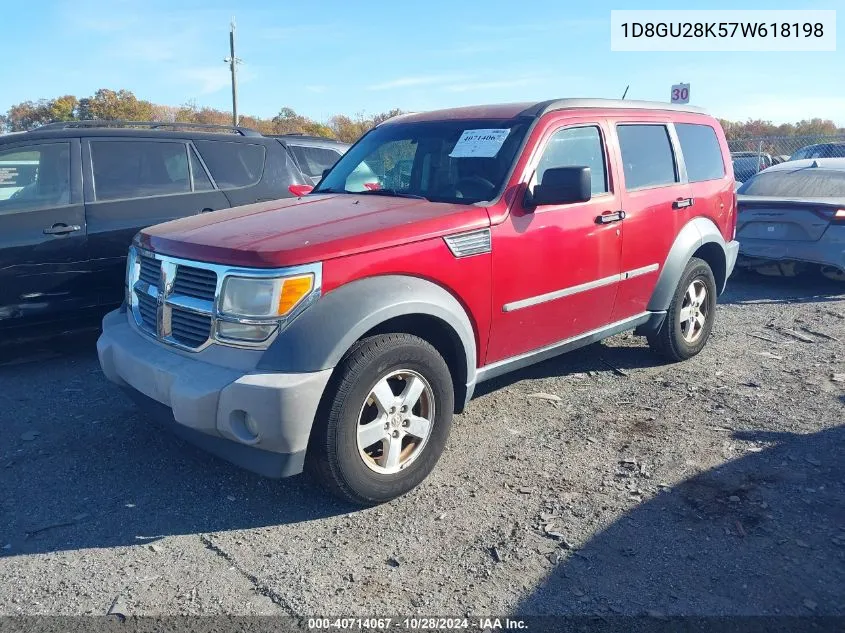 1D8GU28K57W618198 2007 Dodge Nitro Sxt