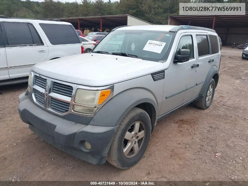 2007 Dodge Nitro Sxt VIN: 1D8GU28K77W569991 Lot: 40721649