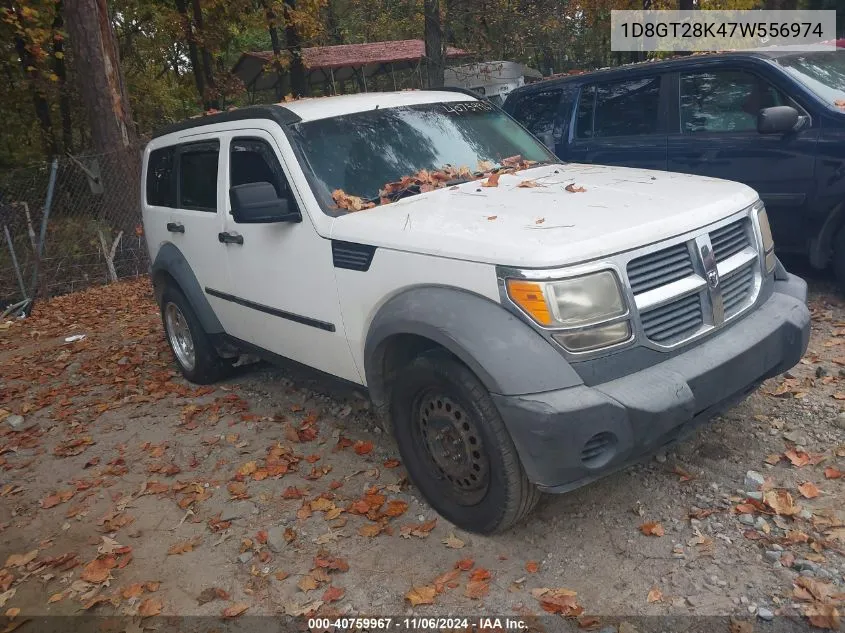 2007 Dodge Nitro Sxt VIN: 1D8GT28K47W556974 Lot: 40759967