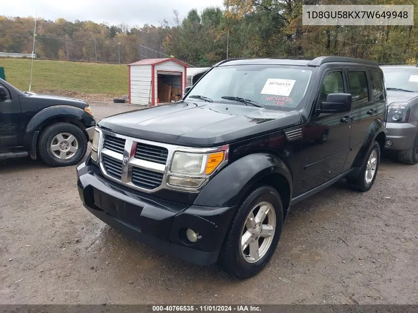 2007 Dodge Nitro Slt/Rt VIN: 1D8GU58KX7W649948 Lot: 40766535