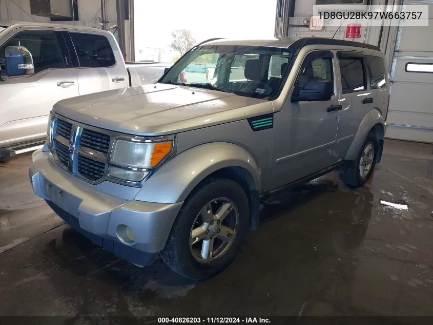 1D8GU28K97W663757 2007 Dodge Nitro Sxt