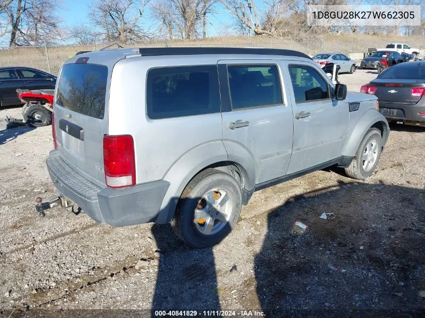 2007 Dodge Nitro Sxt VIN: 1D8GU28K27W662305 Lot: 40841829