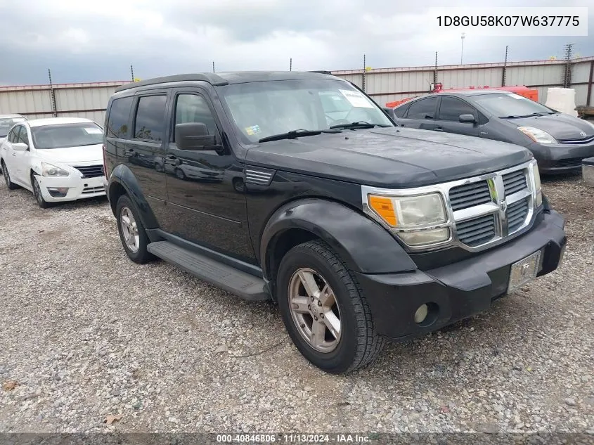 2007 Dodge Nitro Slt/Rt VIN: 1D8GU58K07W637775 Lot: 40846806