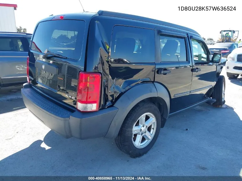 2007 Dodge Nitro Sxt VIN: 1D8GU28K57W636524 Lot: 40858965