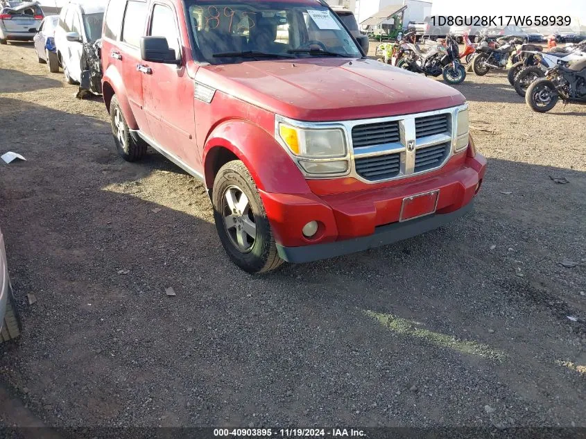 2007 Dodge Nitro Sxt VIN: 1D8GU28K17W658939 Lot: 40903895