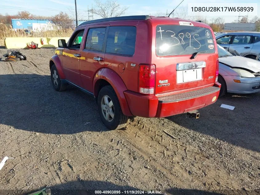 2007 Dodge Nitro Sxt VIN: 1D8GU28K17W658939 Lot: 40903895