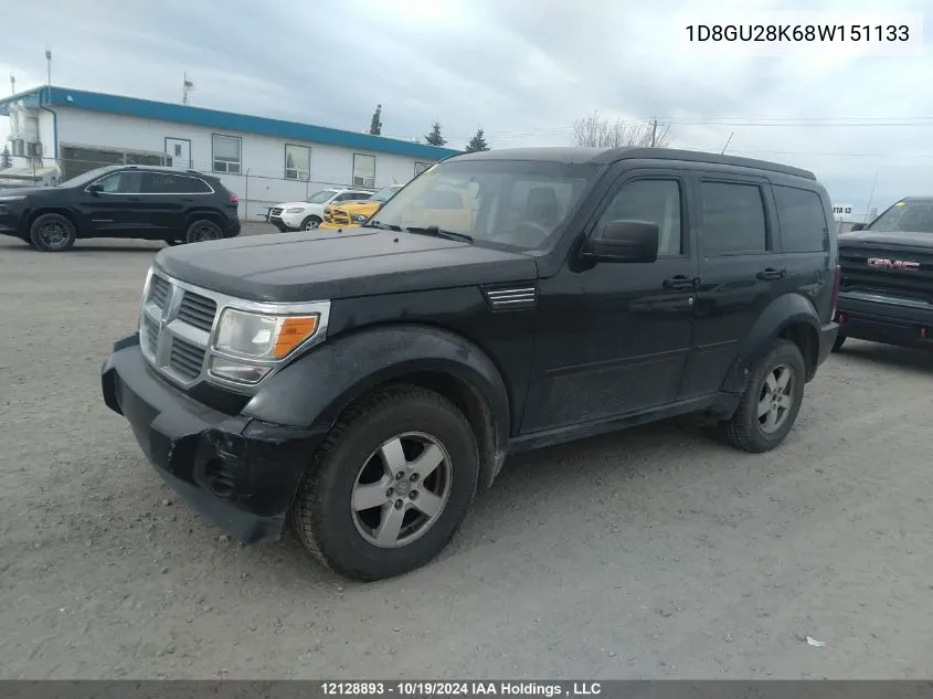 1D8GU28K68W151133 2008 Dodge Nitro Sxt