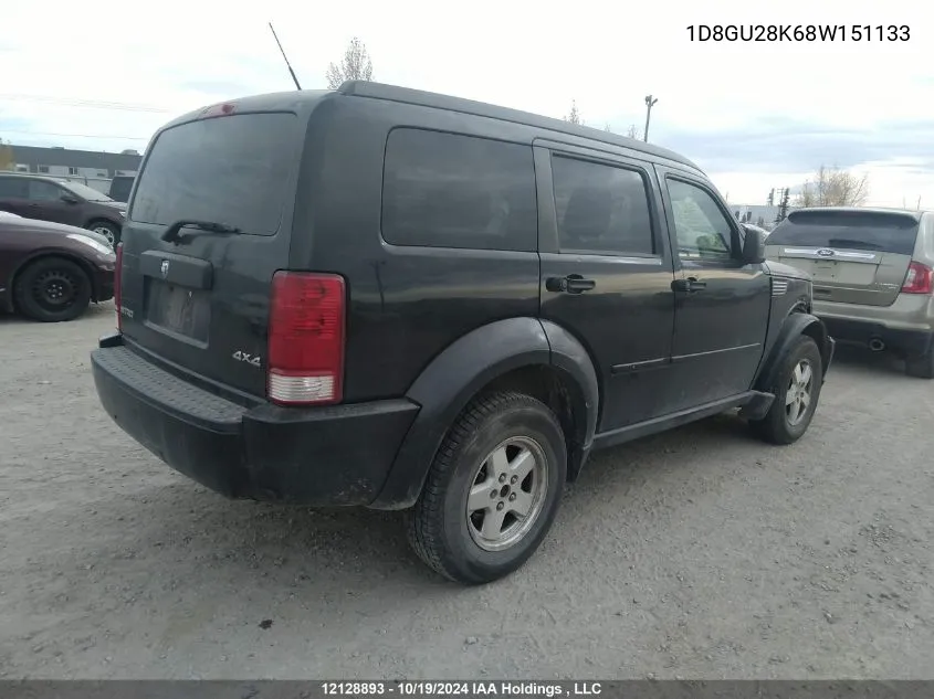 1D8GU28K68W151133 2008 Dodge Nitro Sxt