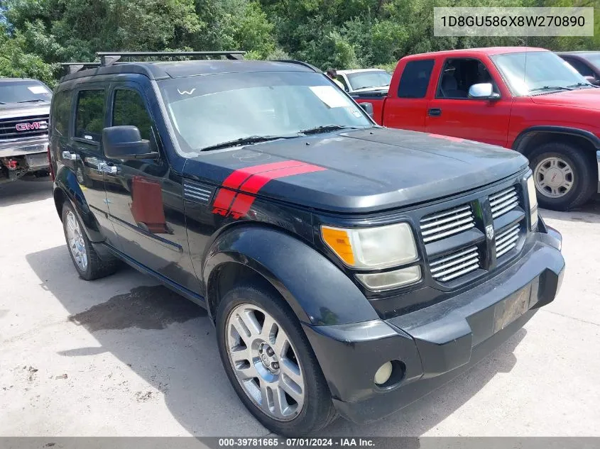 2008 Dodge Nitro Slt/Rt VIN: 1D8GU586X8W270890 Lot: 39781665