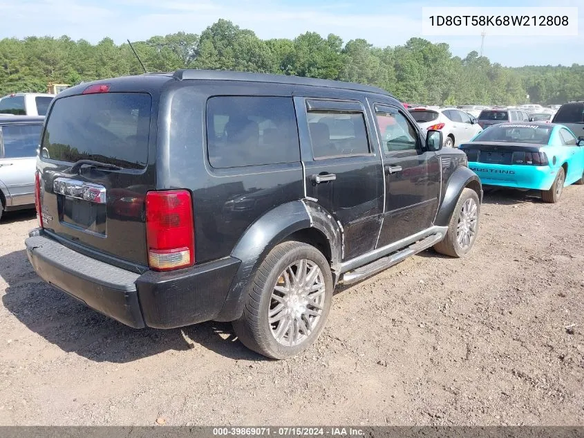 2008 Dodge Nitro Slt/Rt VIN: 1D8GT58K68W212808 Lot: 39869071