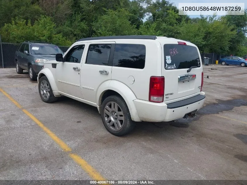 2008 Dodge Nitro Slt/Rt VIN: 1D8GU58648W187259 Lot: 40067186