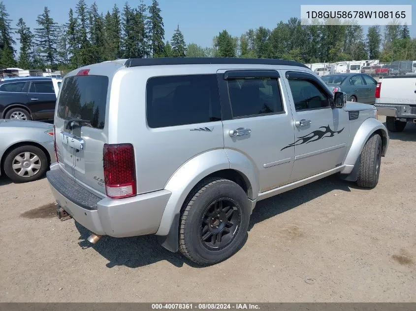 2008 Dodge Nitro Slt/Rt VIN: 1D8GU58678W108165 Lot: 40078361