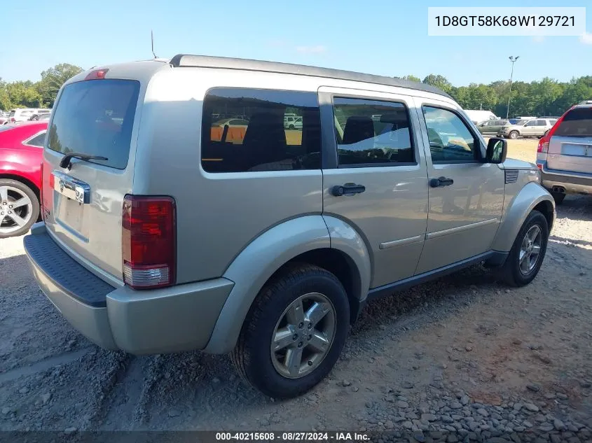 2008 Dodge Nitro Slt/Rt VIN: 1D8GT58K68W129721 Lot: 40215608