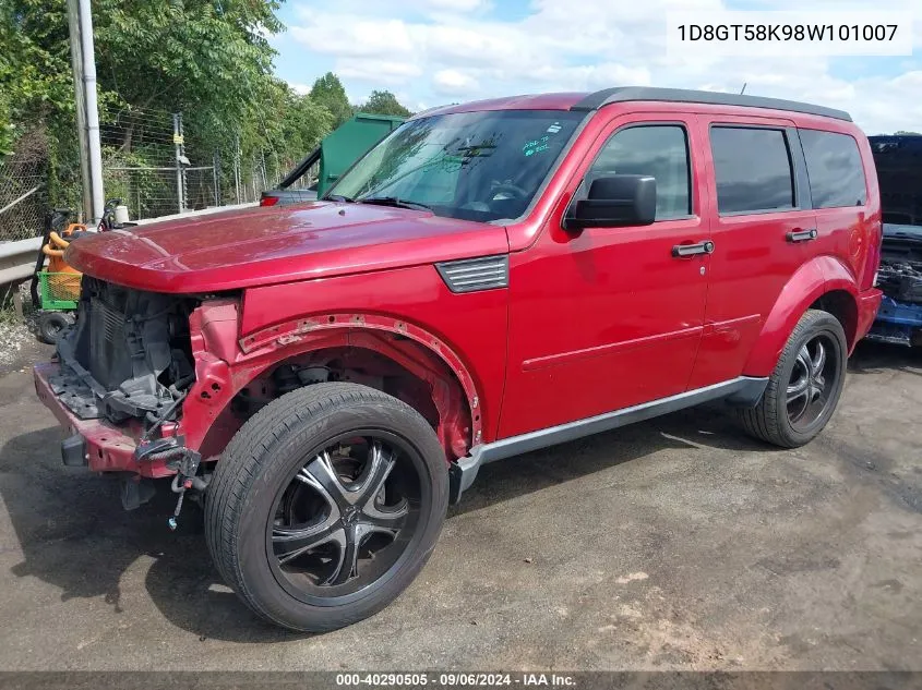 2008 Dodge Nitro Slt/Rt VIN: 1D8GT58K98W101007 Lot: 40290505