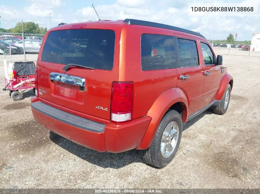 2008 Dodge Nitro Slt/Rt VIN: 1D8GU58K88W138868 Lot: 40296976