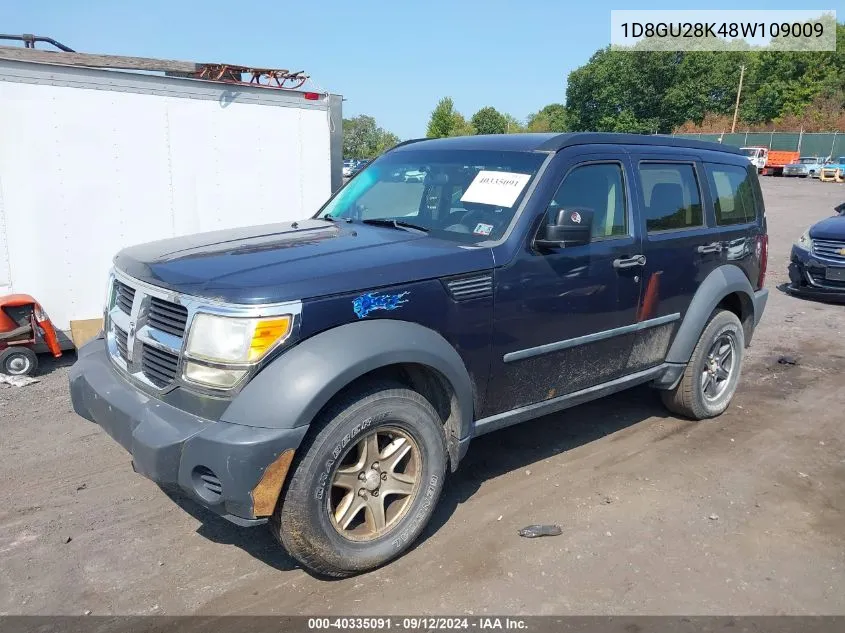 2008 Dodge Nitro Sxt VIN: 1D8GU28K48W109009 Lot: 40335091