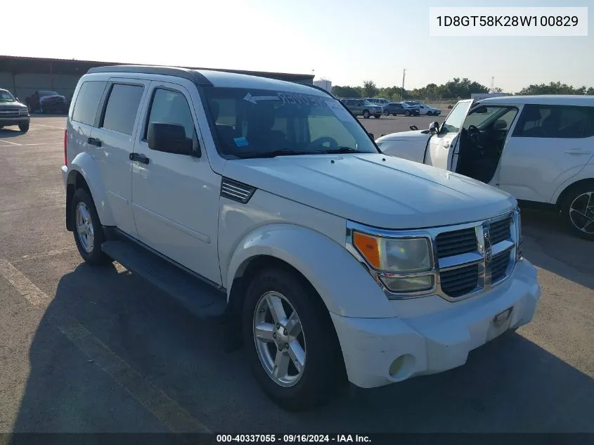 2008 Dodge Nitro Slt VIN: 1D8GT58K28W100829 Lot: 40337055