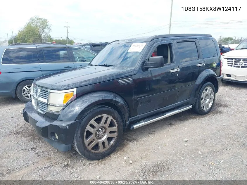 2008 Dodge Nitro Slt/Rt VIN: 1D8GT58KX8W124117 Lot: 40420638